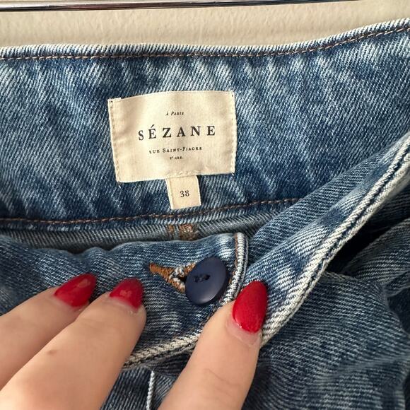 Sézane Austin Trousers in Bleached Blue Size 38/6 - Picture 5 of 10